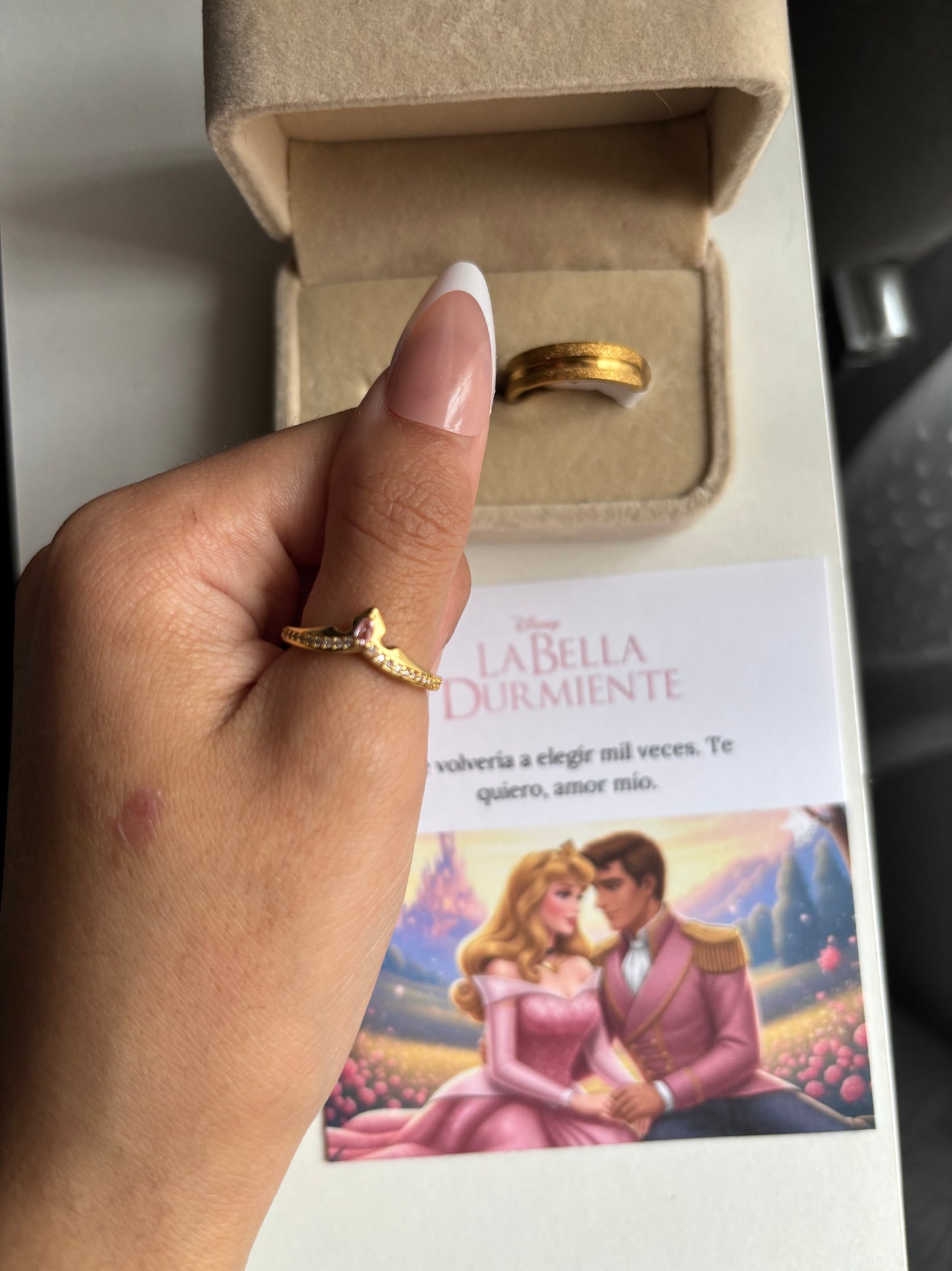 Anillos promesa Bella Durmiente 🦉🧺