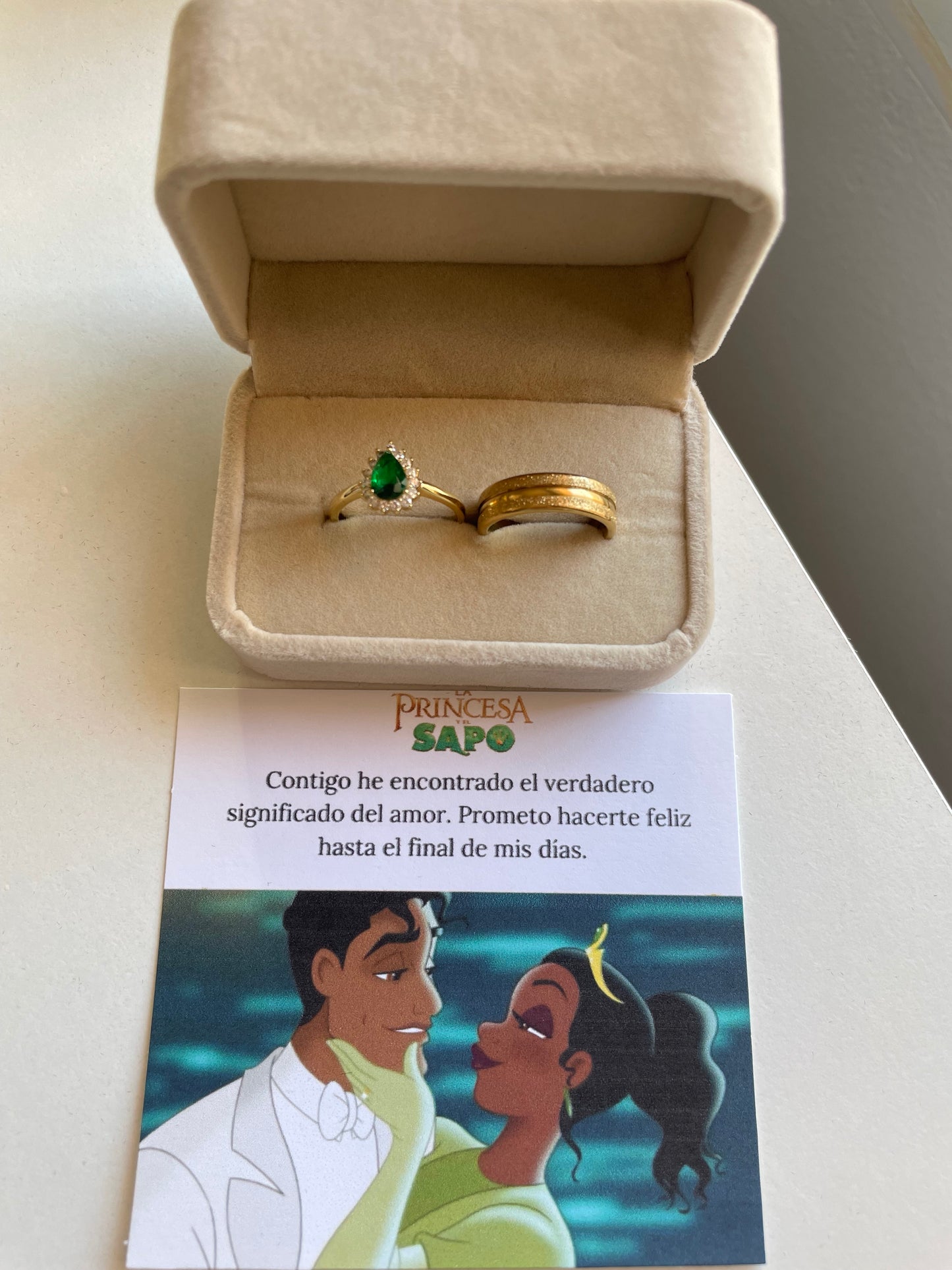 Anillo Promesa Inspiración Princesa y el Sapo 🐸