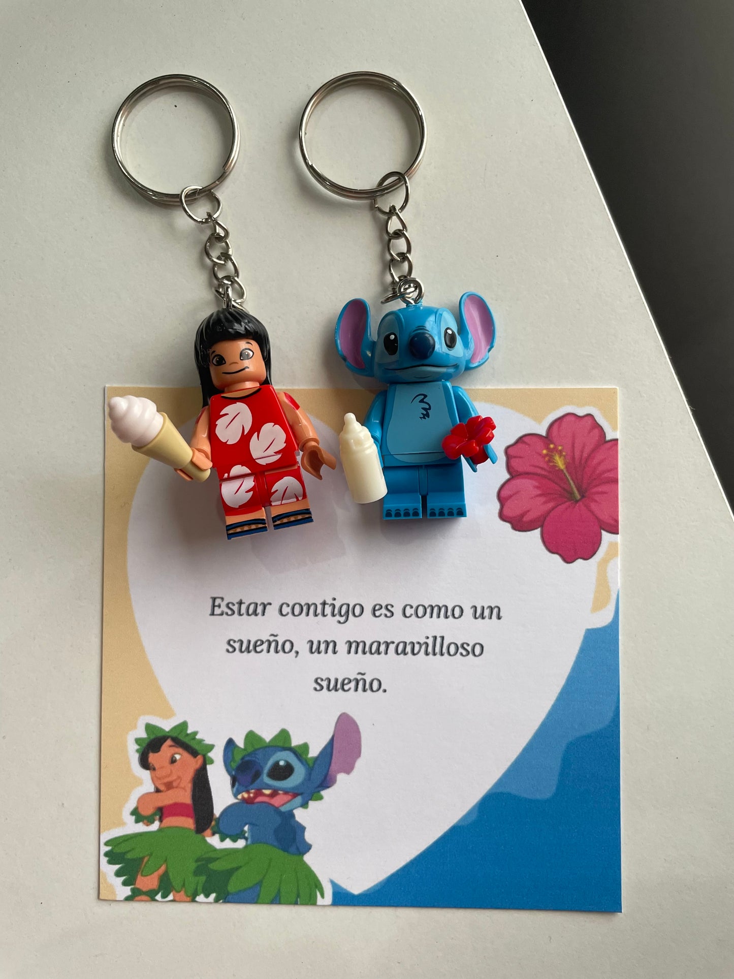 Set llaveros de Lilo y Stitch 🌺🌊