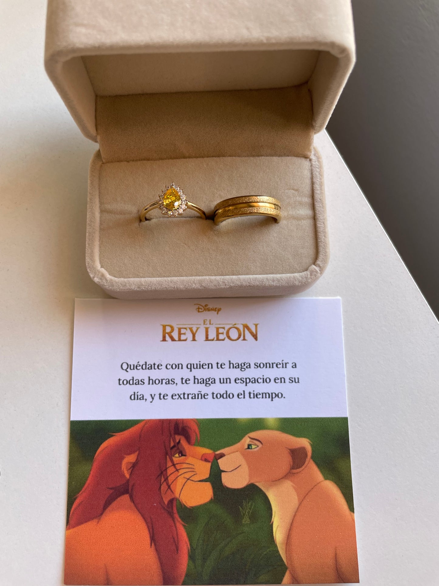 Promesa Anillos Inspiración Rey León 🦁