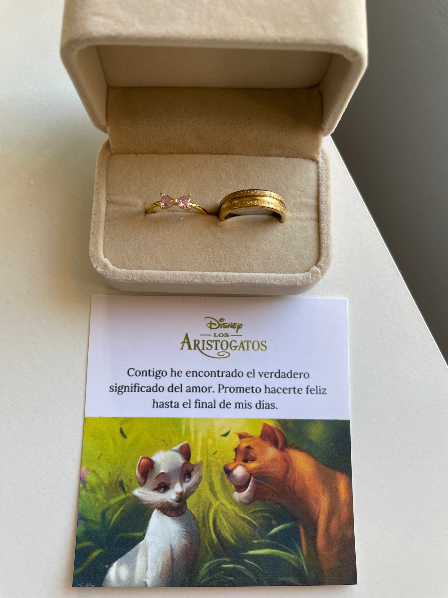Anillos Promesa Inspirado Aristogatos