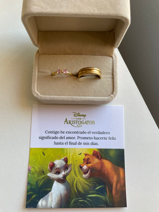 Anillos Promesa Inspirado Aristogatos