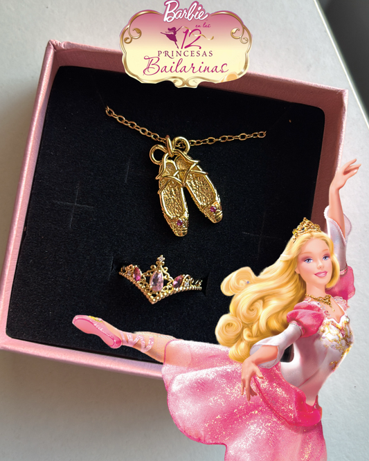 Set collar y anillo Barbie 12 bailarinas 🩰💐