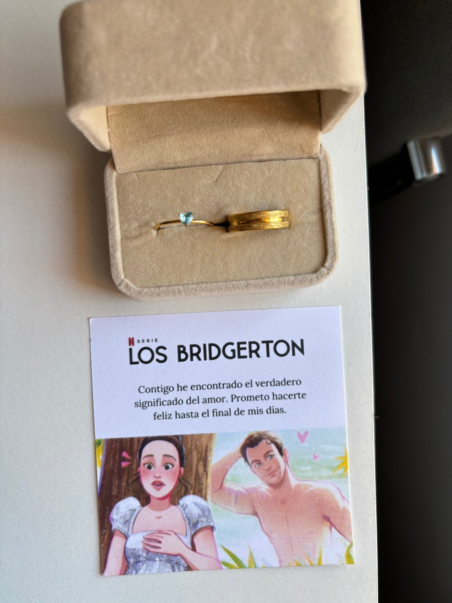Anillos pareja Los Bridgenton (Sophie y Benedict) 🐝🪻