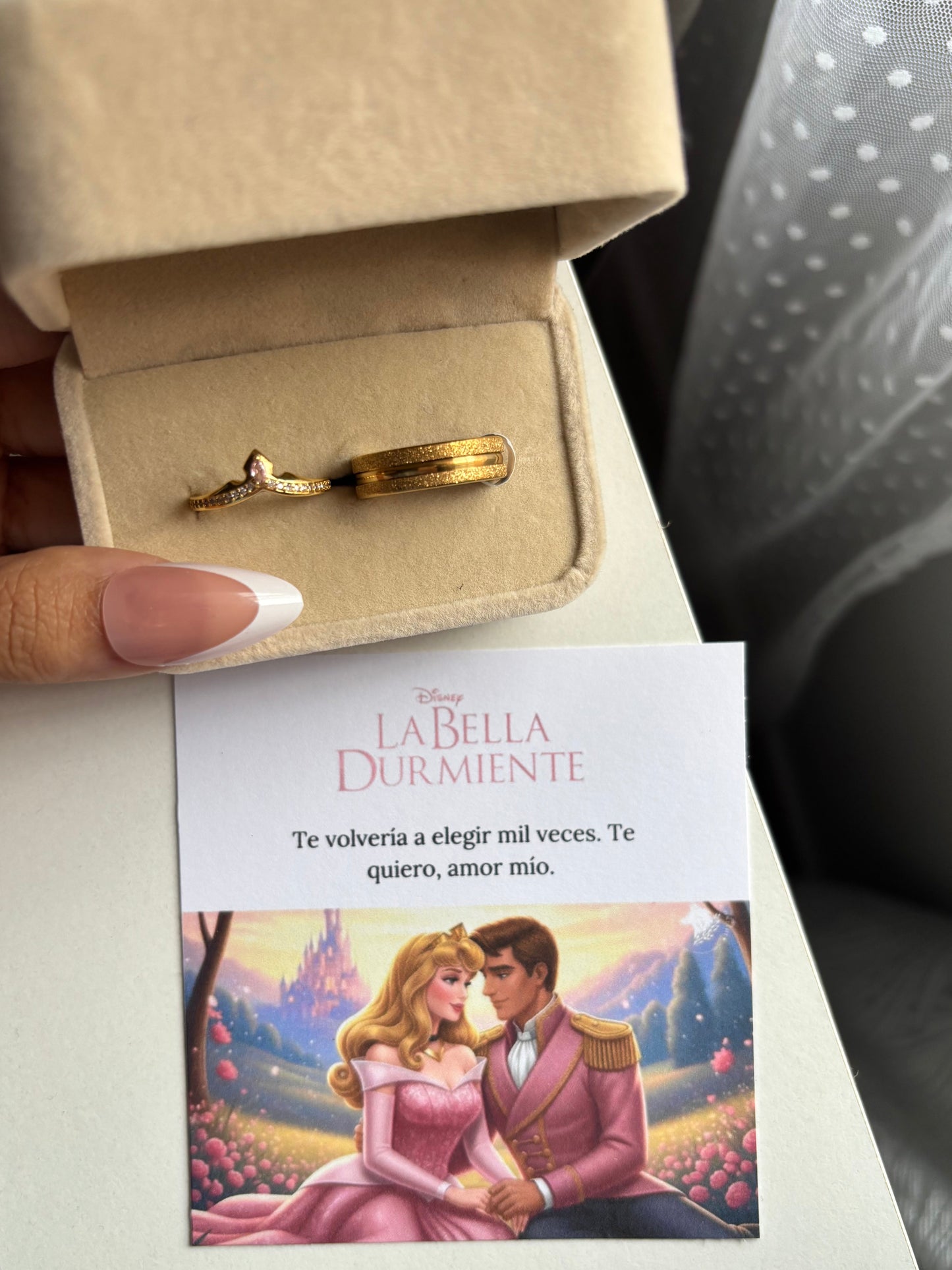 Anillos promesa Bella Durmiente 🦉🧺