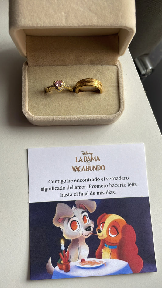 Anillos promesa Dama y Vagabundo 🐕🎀