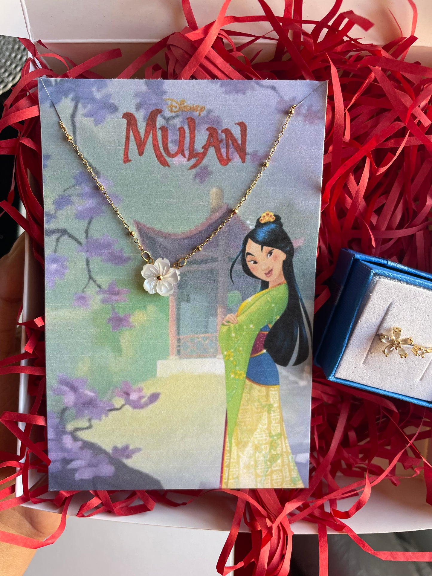 Pack collar y anillo Mulan