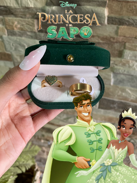 Anillos Promesa Princesa y el Sapo 💚✨