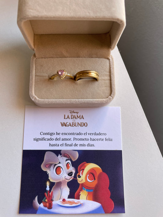 Anillos promesa Dama y el Vagabundo 🐶✨