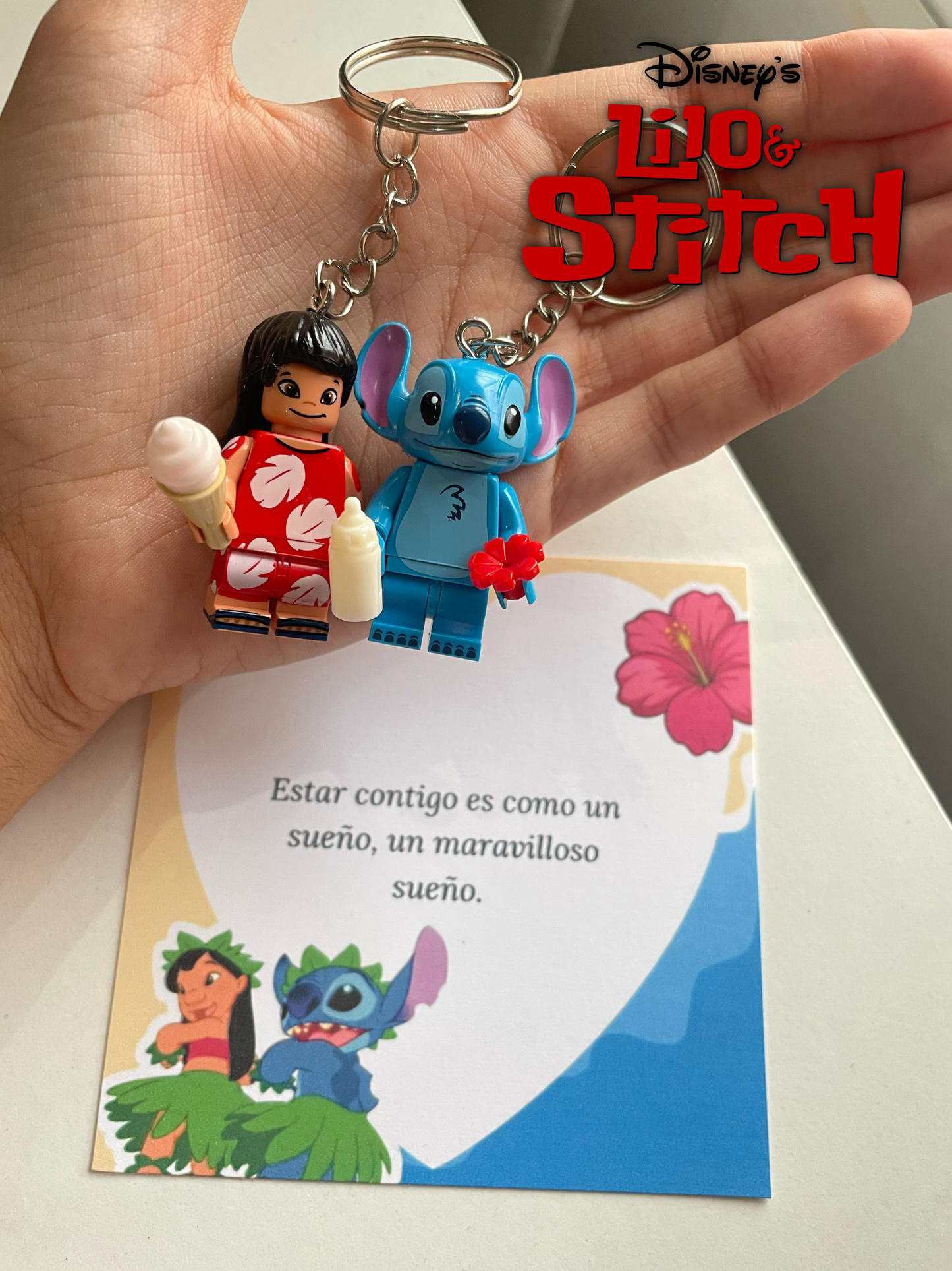 Set llaveros de Lilo y Stitch 🌺🌊