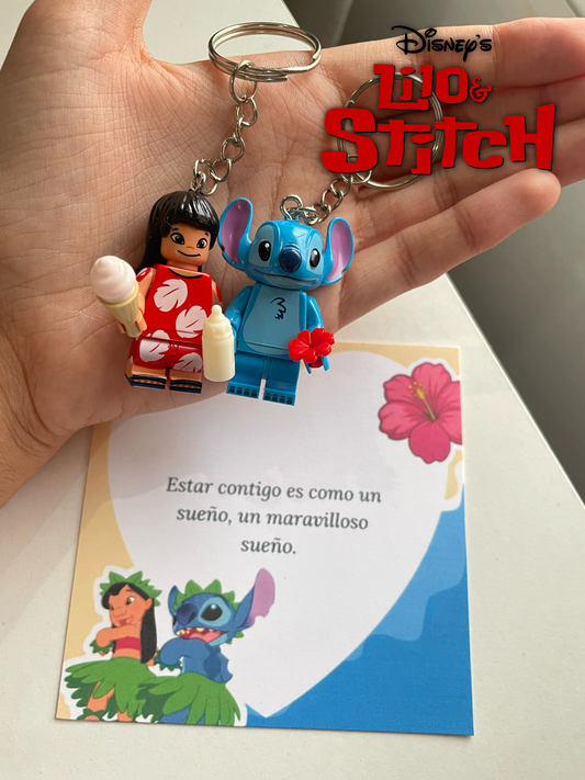 Set llaveros de Lilo y Stitch 🌺🌊