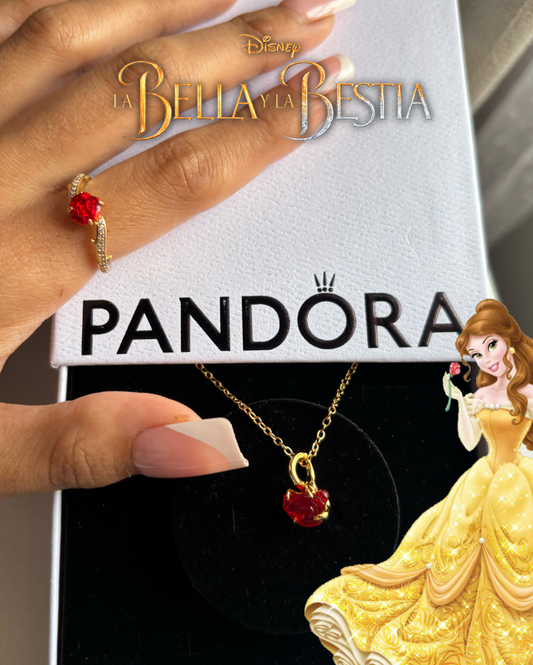 Set anillo y collar Bella y Bestia 🌹