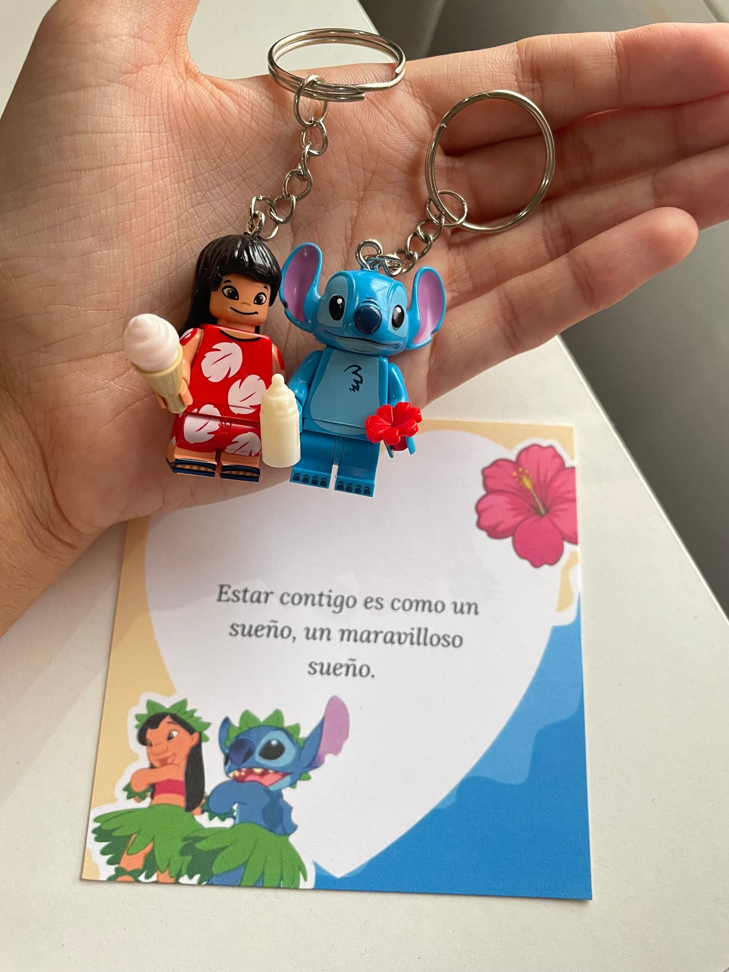 Set llaveros de Lilo y Stitch 🌺🌊