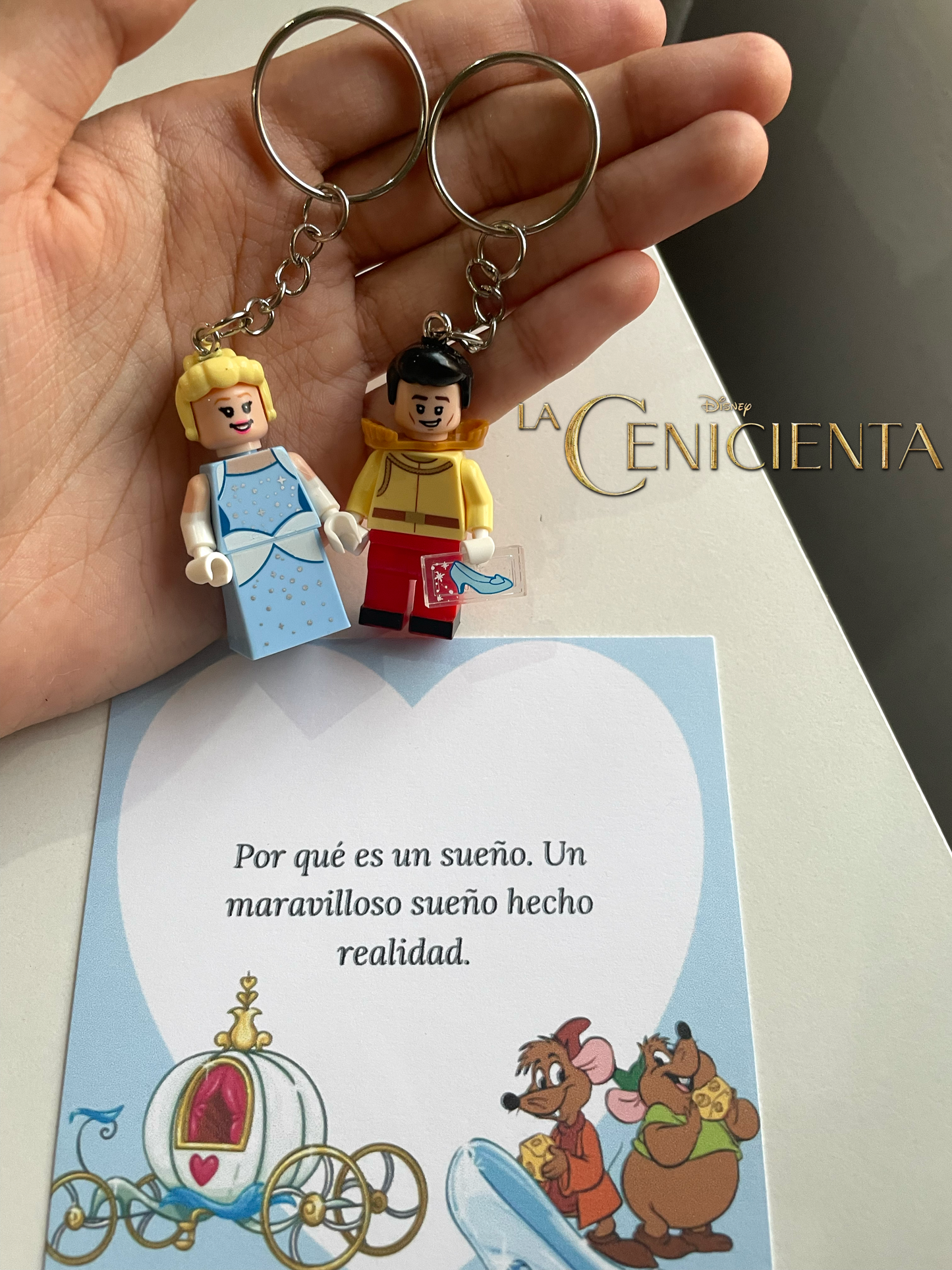 Set llaveros de Cenicienta 🐭💎